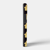 イエローダリアフローラルパターンオンブラック Case-Mate iPhoneケース (裏面 / 右)