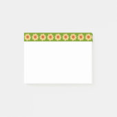 イエローダリアフローラルパター縁どン ポストイット (正面)