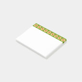 イエローダリアフローラルパター縁どン ポストイット (アングル)