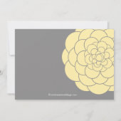 イエローダリア開花フローラニュートラルベビーシャワー 招待状 (裏面)