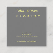 イエローダリア スクエア名刺 (裏面)