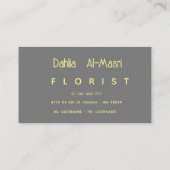 イエローダリア 名刺 (裏面)