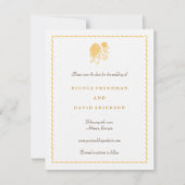 イエローダリア 結婚式の案内カード 招待状 (正面)