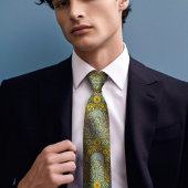 イエローダンデリオンビクトリアンドリーム:時代フローラメンズ ネクタイ