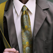 イエローダンデリオンビクトリアンドリーム:時代フローラメンズ ネクタイ