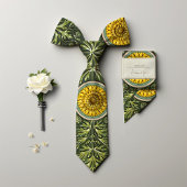 イエローダンデリオンビクトリアンドリーム:時代フローラメンズ ネクタイ