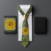 イエローダンデリオンビクトリアンドリーム:時代フローラメンズ ネクタイ