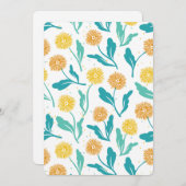 イエローダンデリオンフローラルパターン – 自然インスパイア- シーズンカード (正面/裏面)