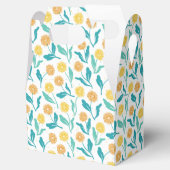 イエローダンデリオンフローラルパターン – 自然インスパイア- フェイバーボックス (オープン)