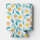 イエローダンデリオンフローラルパターン – 自然インスパイア- 缶クーラー (裏面)