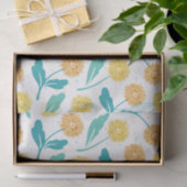 イエローダンデリオンフローラルパターン – 自然インスパイア- 薄葉紙 (ギフト)