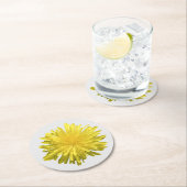 イエローダンデリオン紙コースター ラウンドペーパーコースター (インサイチュ)