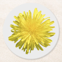 イエローダンデリオン紙コースター ラウンドペーパーコースター