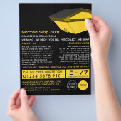 イエローダンプスター、スキップ広告/ダンプスター会社 チラシ (手)