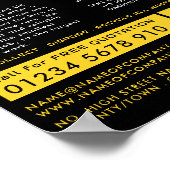 イエローダンプスター、スキップ広告/ダンプスター会社 ポスター (角)