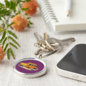 イエローダンプトラックの漫画子供へ キーホルダー (側面)