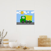 イエローダンプトラックポスター ポスター (キッチン)