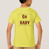 イエローダークレッドのキッズボーイ Tシャツ (裏面)