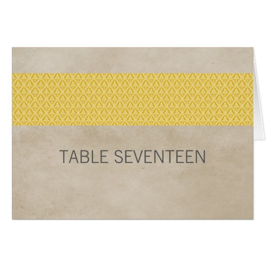 イエローダ素朴マスクのテーブル番号カード (正面横)