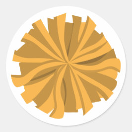 イエローチアリーダポムポム ラウンドシール