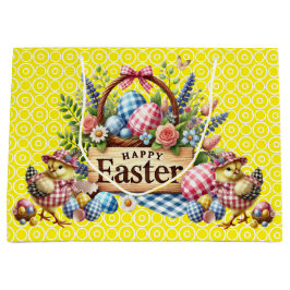 イエローチックイースター ラージペーパーバッグ