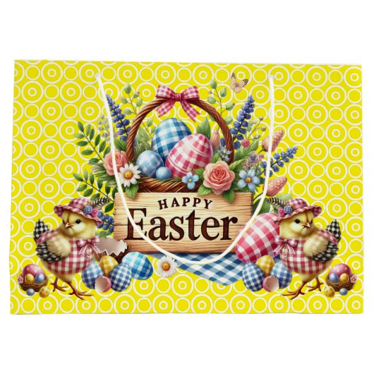 イエローチックイースター ラージペーパーバッグ (裏面)