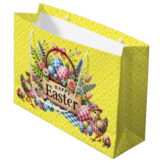 イエローチックイースター ラージペーパーバッグ (正面アングル)