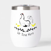 イエローチックスのラインアートを持つ鶏 (正面)