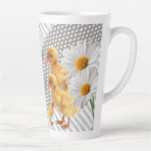 イエローチックスデイジーストライプラテマグ カフェラテマグ (右)