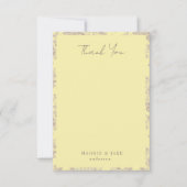 イエローチノワジエレガントウェディングサンキュー サンキューカード (正面)