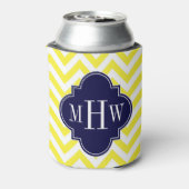 イエローチャンシェブロン海軍クローバー3モノグラム 缶クーラー (缶裏面)