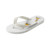 イエローチューリップかわいいフラワーチャイルドおもしろいガール キッズビーチサンダル (アングル)