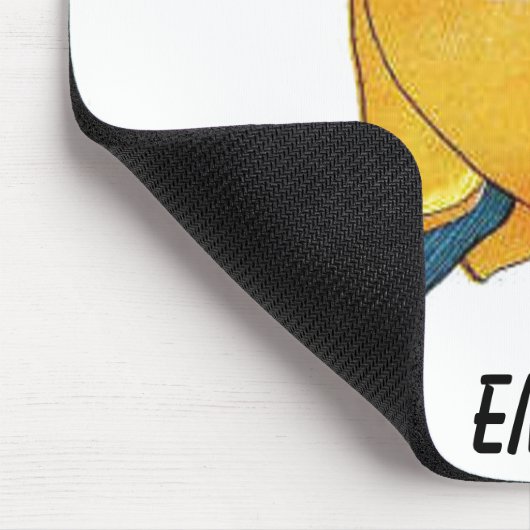 イエローチューリップかわいいフラワーチャイルドおもしろいガール マウスパッド (コーナー)