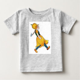 イエローチューリップかわいいフラワーチャイルドフローラヴィンテージ女の子 ベビーTシャツ