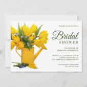 イエローチューリップガーデンウォーターリングカンブライダルシャワー 招待状 (正面)