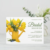 イエローチューリップガーデンウォーターリングカンブライダルシャワー 招待状 (スタンド正面)