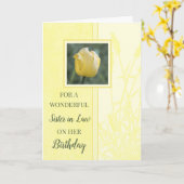 イエローチューリップシスターインロー誕生日 カード (黄色い花)