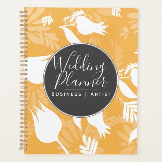 イエローチューリップバラフローラシロウエッ結婚ト プランナー手帳 (正面)