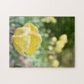 イエローチューリップリージェントズパークフラワーズロンドンイングランド ジグソーパズル (横)