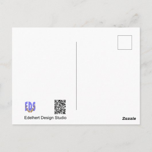 イエローチューリップレインボーハッピーイースターはがき ポストカード (裏面)