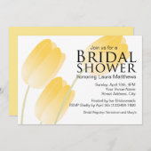 イエローチューリップ春フローラブライダルシャワー 招待状 (正面/裏面)
