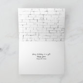 イエローチューリップ誕生日カード付き猫 カード (内部)