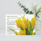 イエローチューリップ – 3x5結婚式招待状 招待状 (スタンド正面)
