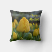 イエローチューリップin the field装飾用クッション クッション (裏面)