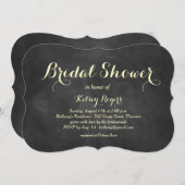 イエローチョークブライダルシャワー招待 招待状 (正面/裏面)