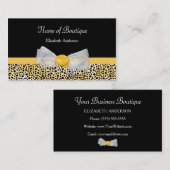 イエローチーテガーリーープリントブティックシックボウ 名刺 (正面/裏面)