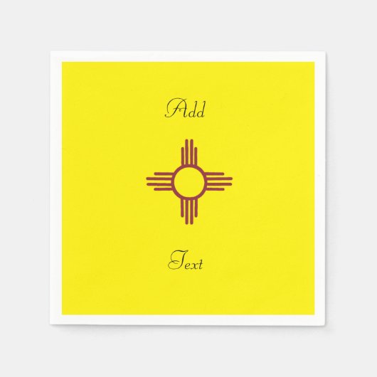 イエローツィアサンプーロヌエボメキシコ スタンダードカクテルナプキン (正面)