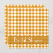 イエローティーパーティーブライダルシャワー 招待状 (正面/裏面)