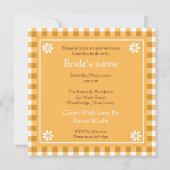 イエローティーパーティーブライダルシャワー 招待状 (裏面)