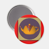 イエローティーポット マグネット (正面/裏面)